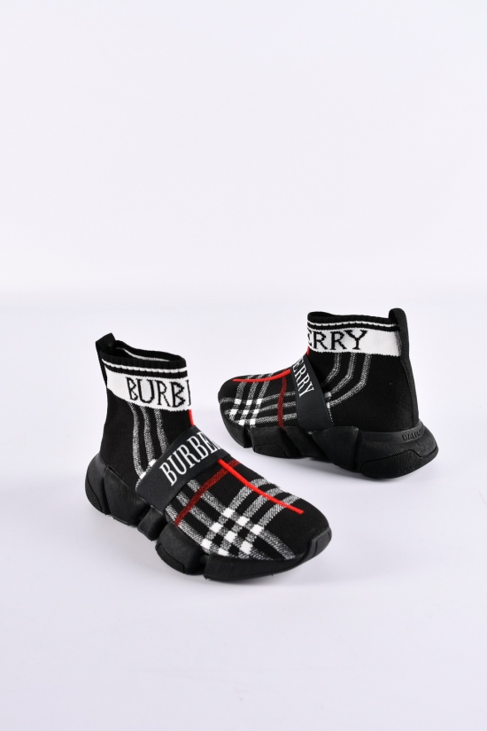 Кроссовки для девочки (цв.черный) "Burberry" Размеры в наличии : 31, 32, 33, 34, 35 арт.752800