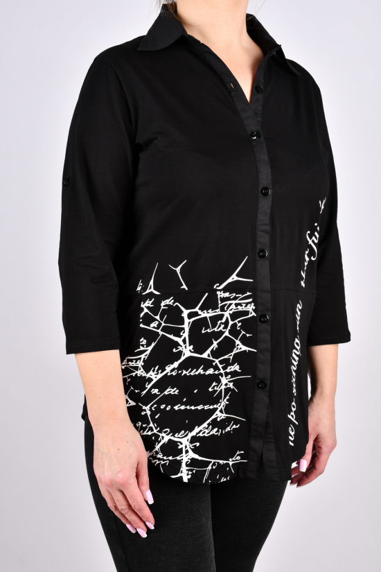 Сорочка жіноча (кол. чорний) стрейчева "ANGORA" Розміри в наявності : 44, 46, 48 арт.3073