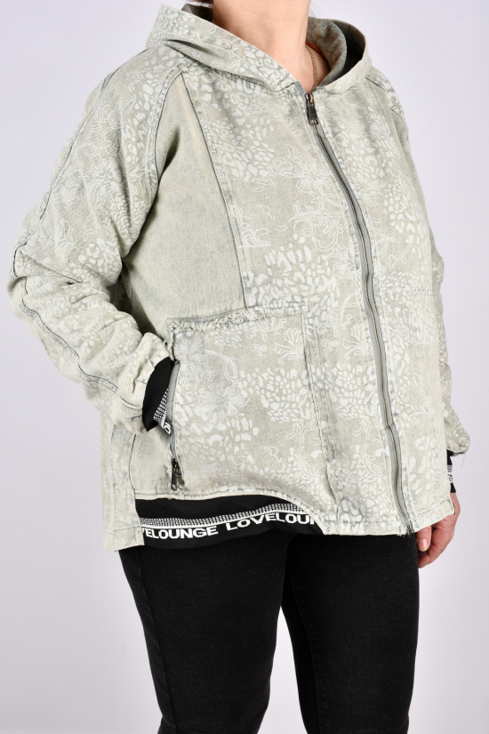 Куртка жіноча (кол. м'яти) тканина бавовна "ANGORA" Розміри в наявності : 54, 56 арт.616