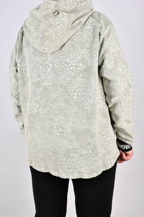 Куртка жіноча (кол. м'яти) тканина бавовна "ANGORA" Розміри в наявності : 52, 54, 56, 58 арт.616