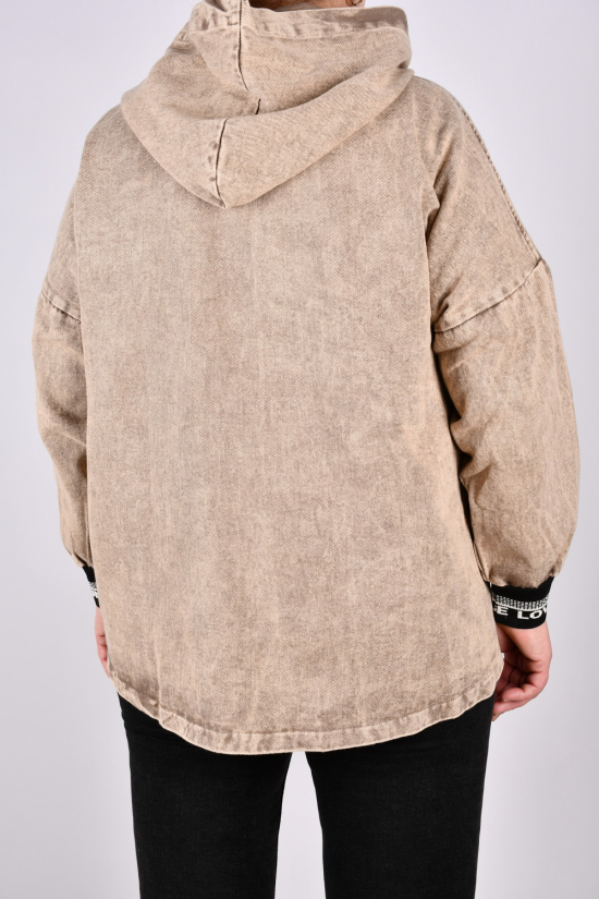 Куртка жіноча (кол. капучино) тканина бавовна "ANGORA" Розміри в наявності : 54, 56 арт.S9607