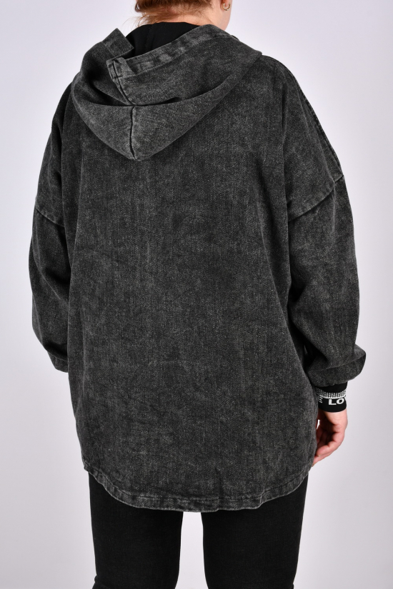 Куртка женская (цв.т/серый) ткань коттон "ANGORA" Размеры в наличии : 52, 54, 56 арт.S9607