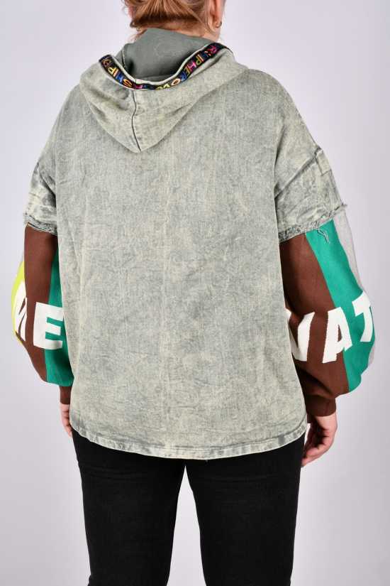 Куртка жіноча (кол. м'яти) тканина бавовна "ANGORA" Розміри в наявності : 52, 54, 56, 58 арт.620