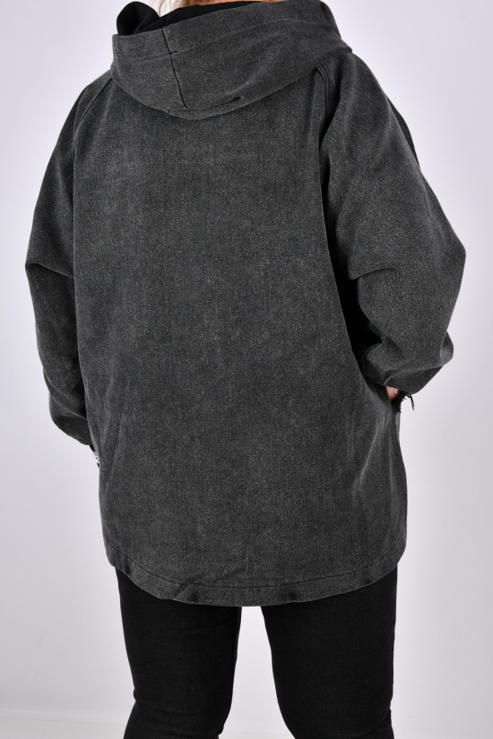Куртка жіноча (кол. чорний) тканина бавовна "ANGORA" Розміри в наявності : 52, 54, 56, 58 арт.621