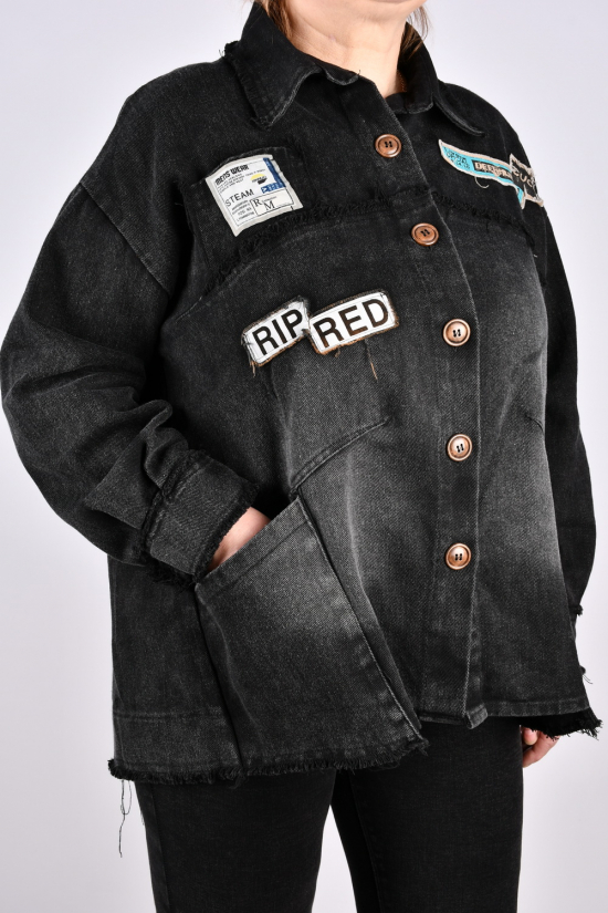 Куртка женская (цв.серый) ткань коттон "ANGORA" Размеры в наличии : 48, 50, 52, 54 арт.S8103