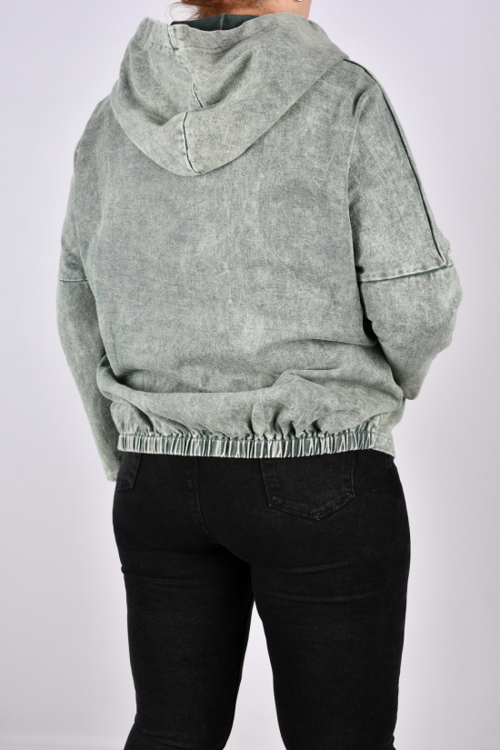 Куртка женская (цв.мяты) ткань коттон (модель OVERSIZE) "ANGORA" Размеры в наличии : 50, 52, 54 арт.S9202