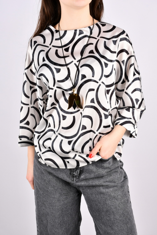 Блузка жіноча (кол. білий) "ESAY" Розміри в наявності : 48, 50, 52, 54 арт.9319/1EB