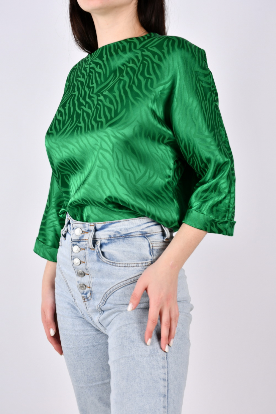 Блузка женская (цв.зеленый) "ESAY" Размеры в наличии : 48, 50, 52, 54 арт.9319/1EB