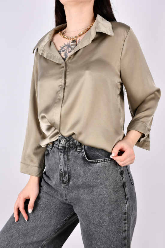 Блузка жіноча (кол. оливковий) "ESAY" Розмір в наявності : 54 арт.9506/1B