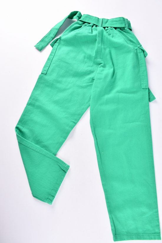 Брюки для девочки (цв.зеленый) модель карго "CEMIX" Рост в наличии : 140, 152, 158, 164 арт.386-3