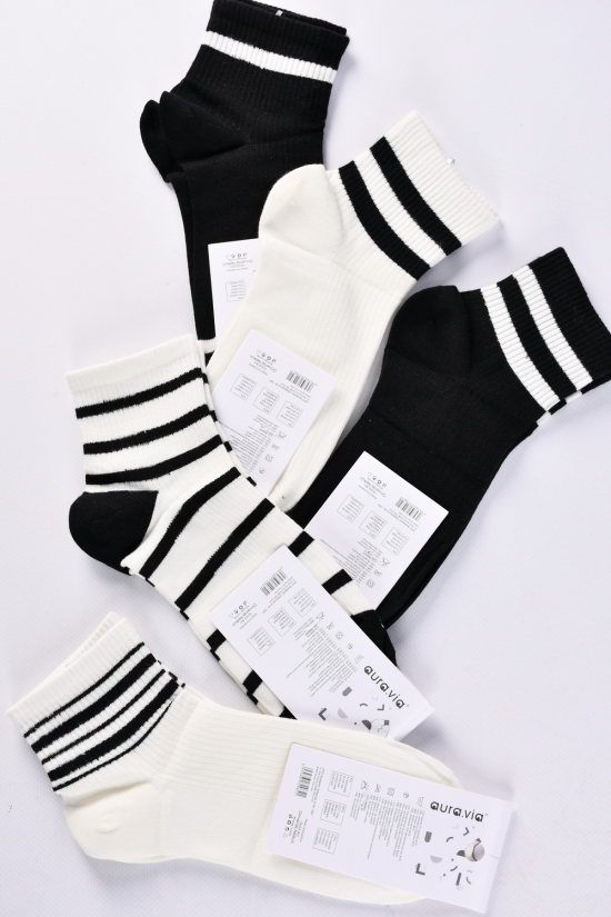 Шкарпетки жіночі всесезонні короткі Aura Via розміри 35-41(85%COTTON 10%POLYAMID5%ELASTAN) арт.NZ1222