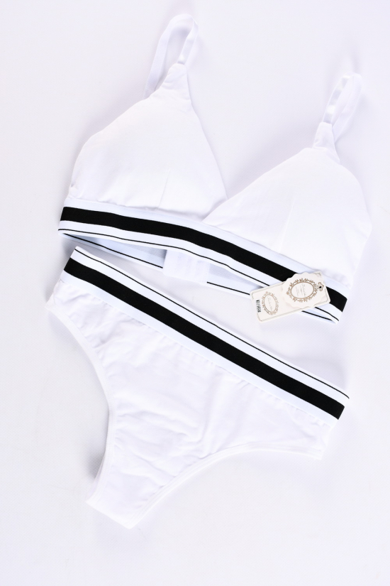 Комплект жіночий (кол. білий) бюстгальтер зі стрінгами розмір 42-44 арт.WD1989