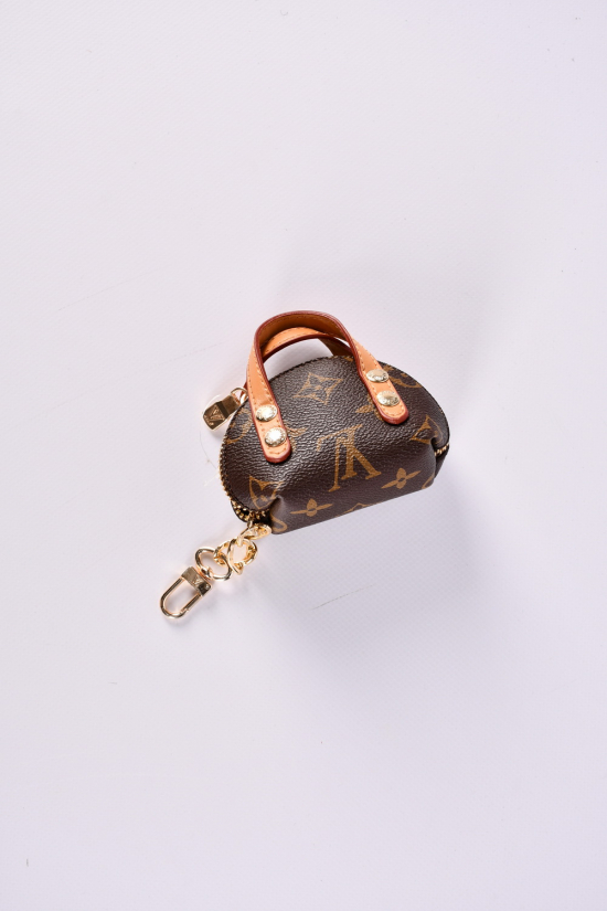 Ключниця жіноча шкіряна (кол. коричневий/латте) розмір 6/10 см "Louis Vuitton" арт.333