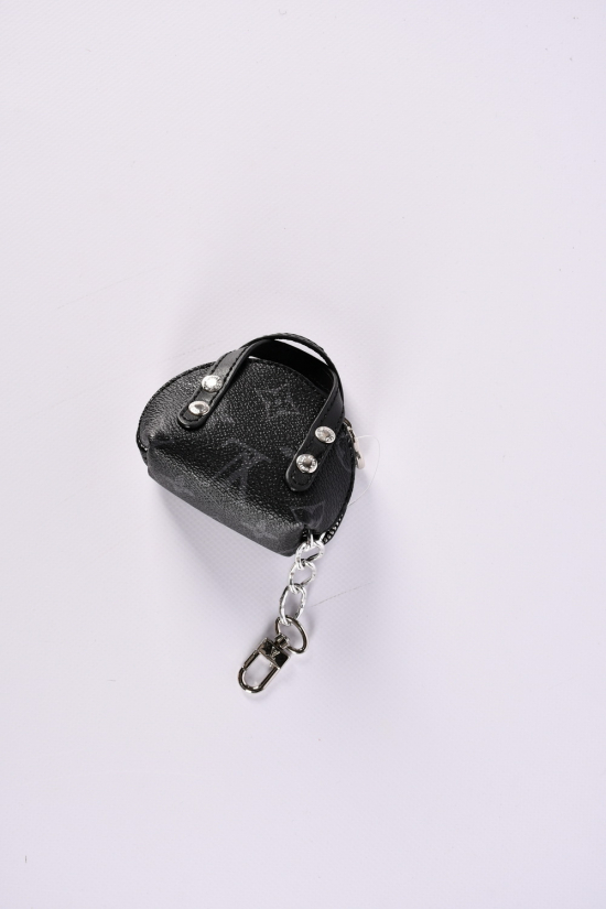 Ключниця жіноча шкіряна (кол. чорний) розмір 6/10 см "Louis Vuitton" арт.333