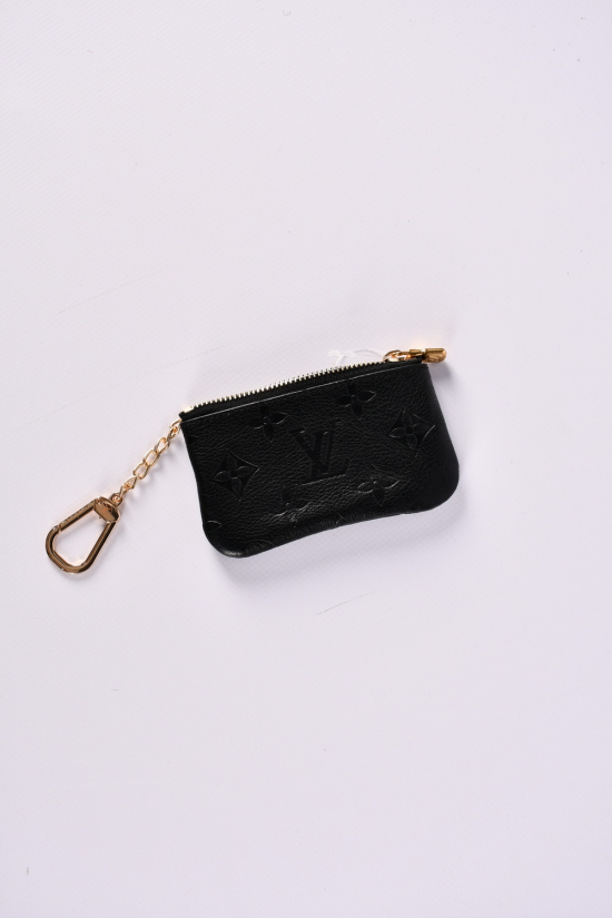 Ключниця жіноча шкіряна (кол. чорний) розмір 11/6 см  арт.339
