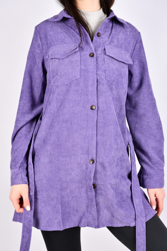 Сорочка-туніка жіноча (цв. фіолетовий) вельветова "Anne" Розміри в наявності : 42, 44, 46 арт.EP351