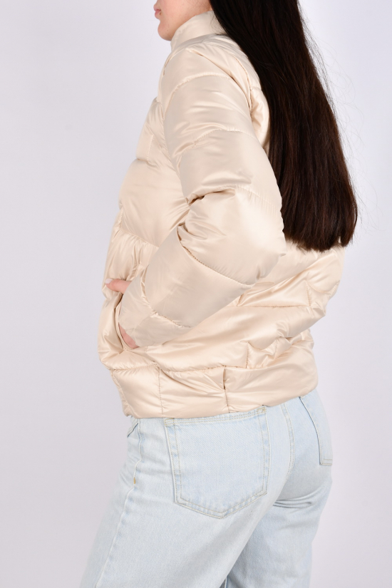 Куртка жіноча (кол. кремовий) болонева демісезонна Розміри в наявності : 42, 44, 46, 48, 50 арт.B-1022