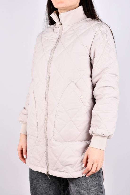 Пальто жіноче демісезонне (кол. кремовий) з плащової тканини. Розміри в наявності : 44, 46, 48 арт.2365-1