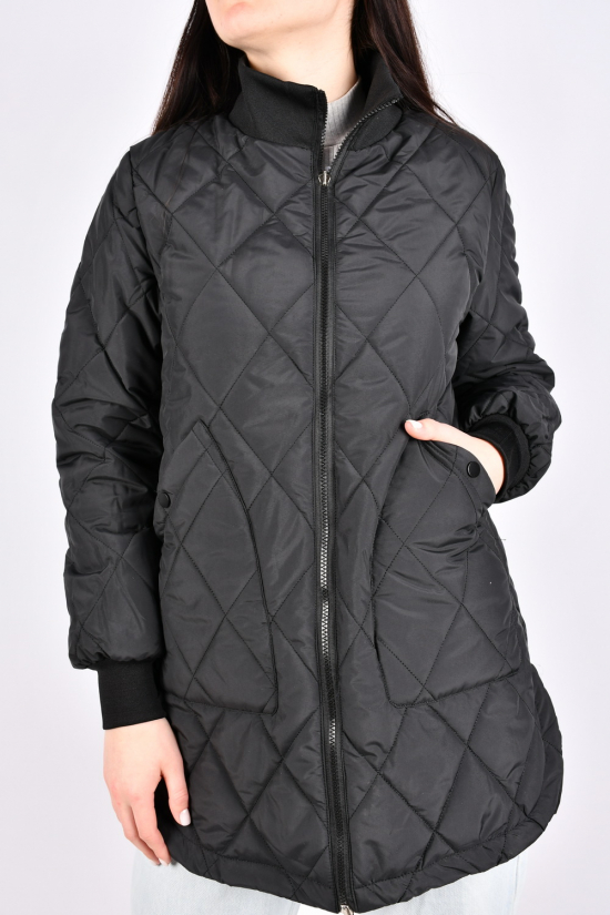 Пальто жіноче демісезонне (кол. чорний) з плащової тканини. Розміри в наявності : 42, 44, 46, 48 арт.2365-1