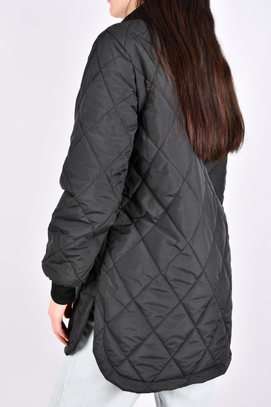 Пальто жіноче демісезонне (кол. чорний) з плащової тканини. Розміри в наявності : 42, 44, 46, 48 арт.2365-1
