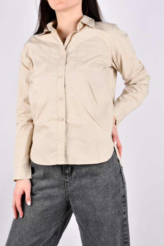 Рубашка женская (цв.кремовый) "BASE" Размеры в наличии : 42, 44, 46, 48 арт.A3022