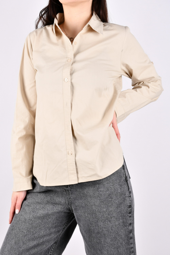 Рубашка женская (цв.кремовый) "BASE" Размеры в наличии : 42, 44, 46, 48 арт.A3013