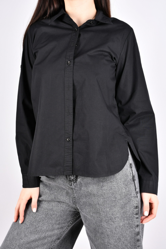 Рубашка женская (цв.черный) "BASE" Размеры в наличии : 42, 44, 46, 48 арт.A3013
