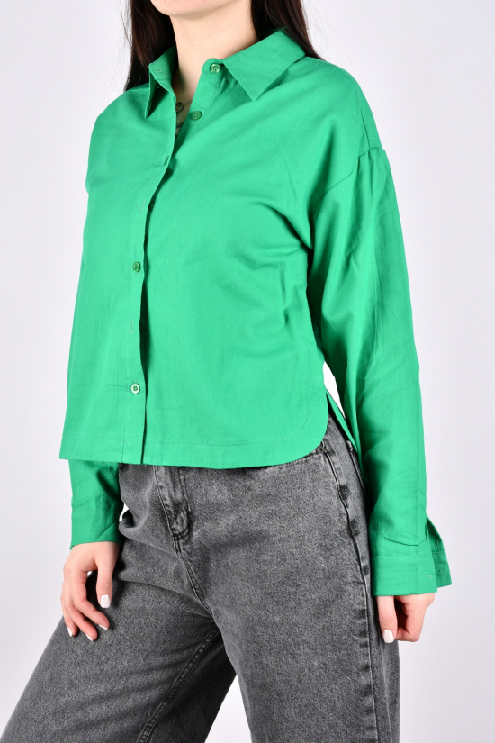 Рубашка женская (цв.зеленый) "BASE" Размеры в наличии : 44, 46 арт.A9005