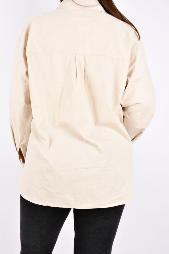 Рубашка женская (цв.кремовый) "BASE" Размеры в наличии : 52, 56, 58 арт.C7530
