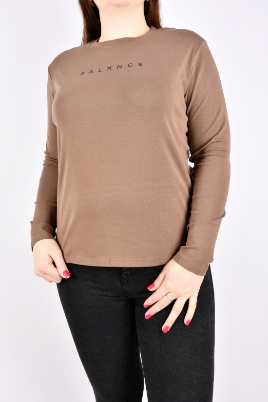 Жіноча футболка довгий рукав розміри 48-50 "MIKA" арт.1001-1