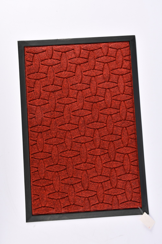 Коврик на резиновой основе (цв.красный) размер 40/60 см арт.MF4147