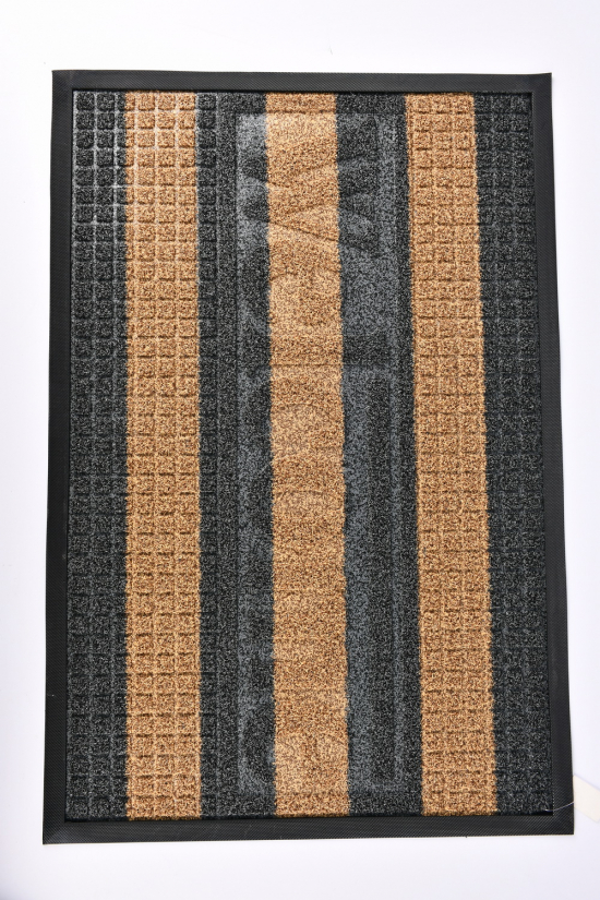Коврик на резиновой основе (цв.бежевый/серый) размер 60/90 см. арт.MF4145