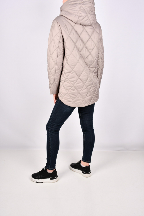 Куртка жіноча (кол. латте) демісезонна болонева "CECECOLY" Розміри в наявності : 44, 46, 48, 50, 52 арт.5006