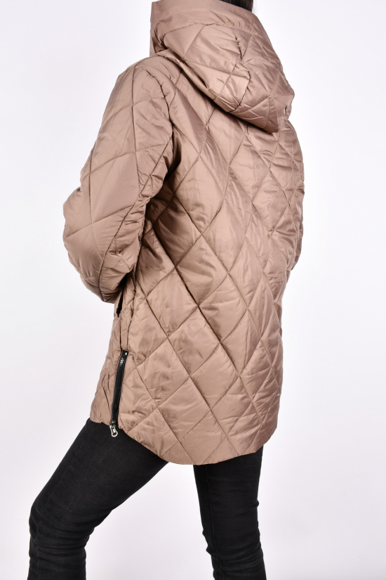Куртка женская (цв.капучино) демисезонная болоневая "CECECOLY" Размеры в наличии : 44, 46, 48, 50, 52 арт.5006