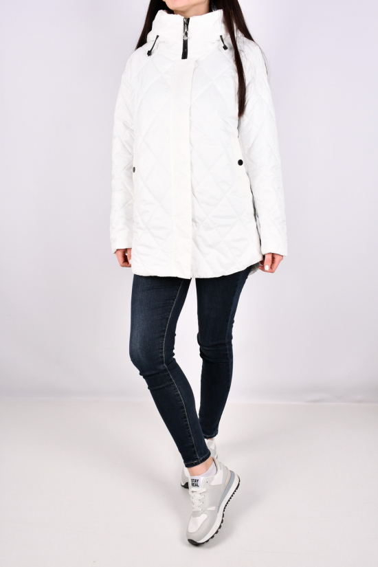 Куртка женская (цв.белый) демисезонная болоневая "CECECOLY" Размеры в наличии : 44, 46, 48, 50, 52 арт.5006