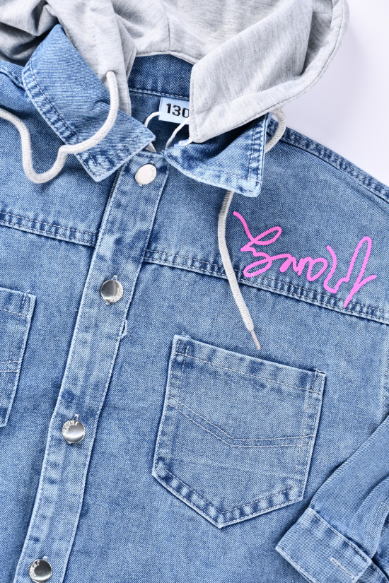 Пиджак джинсовый для девочки (цв.синий) Рост в наличии : 128, 130, 146, 152, 160, 170 арт.ZH0310