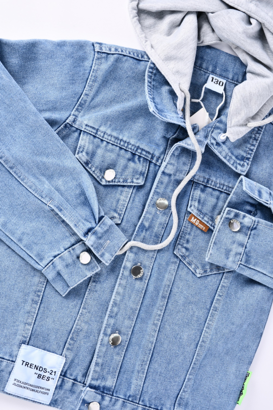 Пиджак джинсовый для мальчика (цв.синий) Рост в наличии : 122, 128, 134, 140, 146 арт.ZH0302