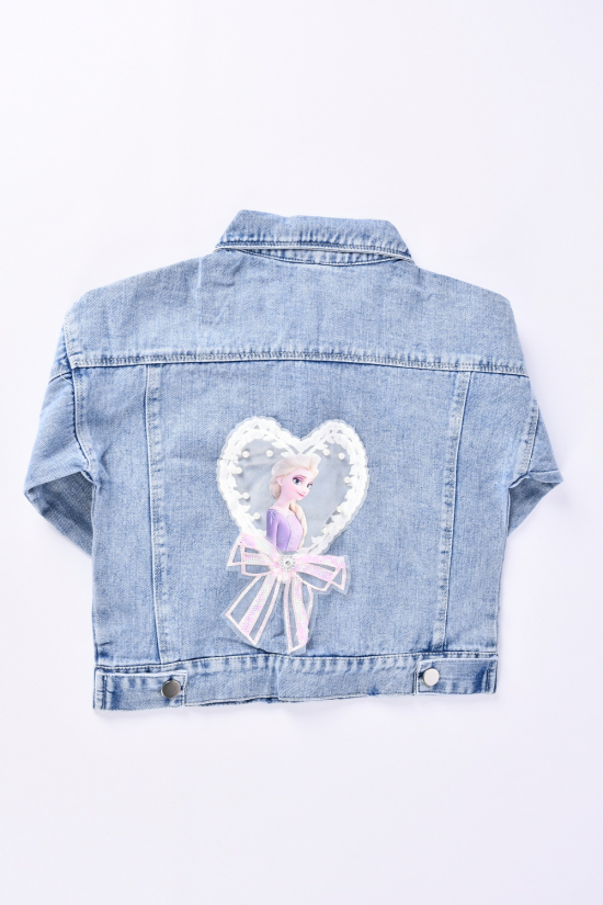 Джинсовый пиджак для девочки (цв.св.синий) Рост в наличии : 98, 116, 122 арт.XH0333