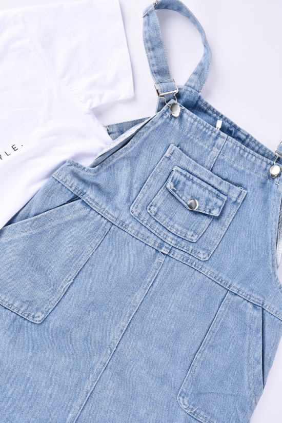Сарафан джинсовий футболка для дівчинки Зріст в наявності : 122, 128, 134, 140, 146, 164 арт.D024