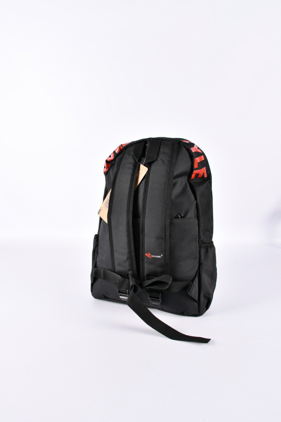 Рюкзак з плащової тканини (кол. чорний/червоний) розмір 30/40/16см арт.GB872-1