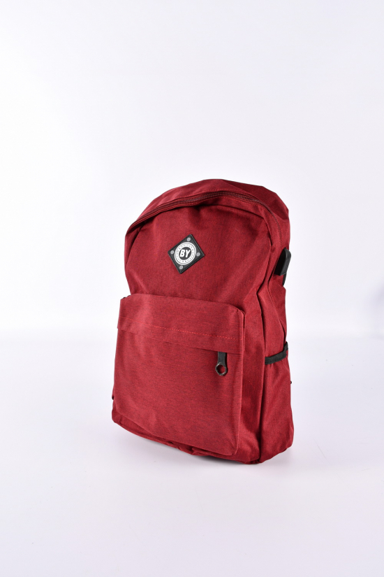 Рюкзак тканевый (цв.бордовый) размер 42/33/17 см. арт.BY780-1