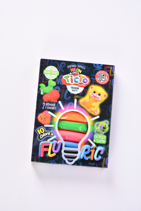 Креативна творчість "тісто для ліплення "FLUORIC" 10 кольорів арт.TMD-FL10-01U/04U