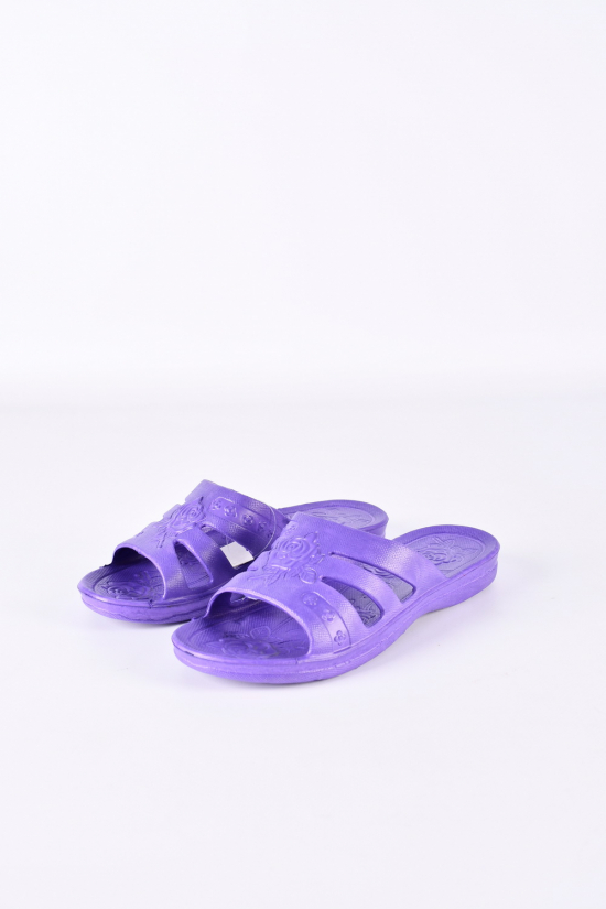 Шльопанці жіночі з піни (квітковий фіолетовий) "CROSS" Розміри в наявності : 39, 41 арт.SV-007