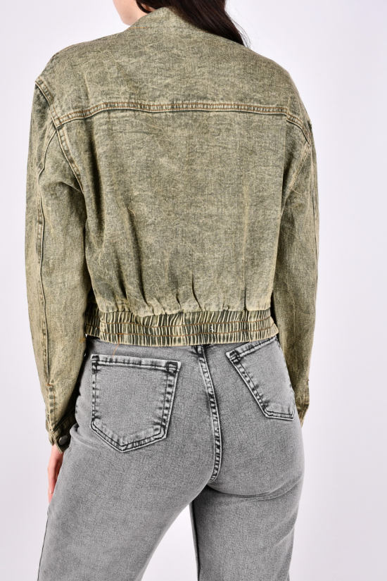 Пиджак женский джинсовый (цв.хаки) "BASE" Размеры в наличии : 40, 42, 44 арт.A7690