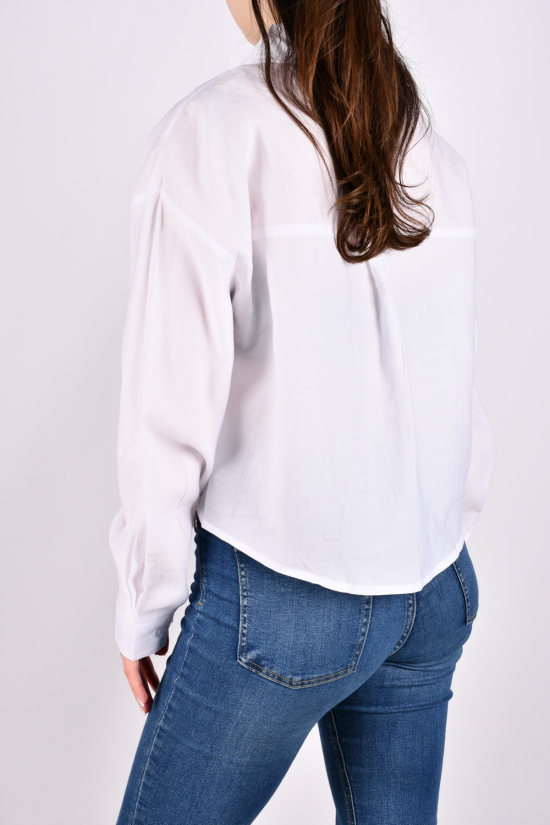 Рубашка женская (цв.белый) "QIANZHIDU" модель OVERSIZE Размеры в наличии : 42, 46, 48, 50 арт.EC17052350