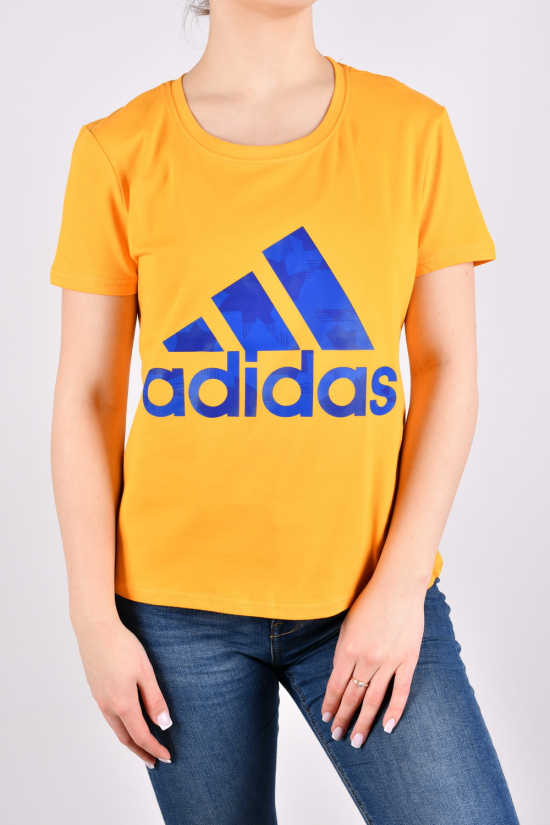 Футболка жіноча (кол. помаранчевий) "Adidas" (93% cotton, 7% lycra) Розміри в наявності : 40, 42, 44, 46, 48 арт.BYN-191