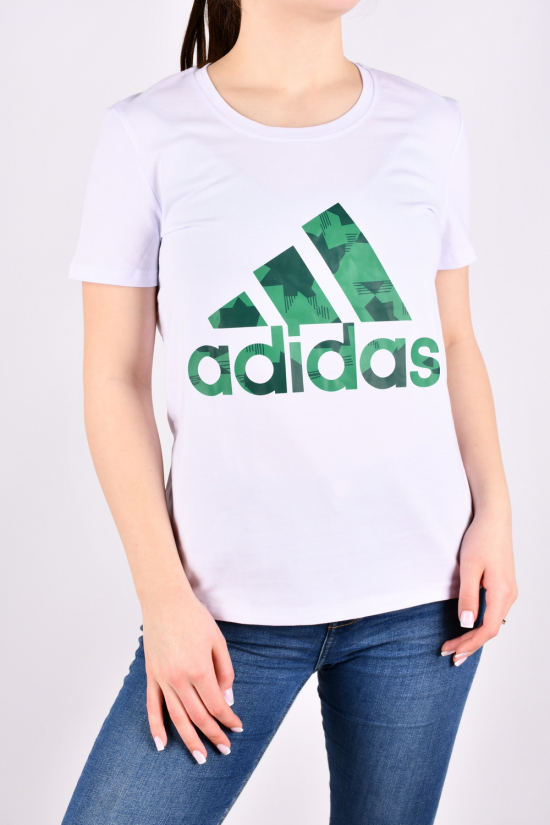 Футболка женская (цв.белый) "Adidas" (93% cotton, 7% lycra) Размеры в наличии : 40, 42, 44, 46, 48 арт.BYN-191