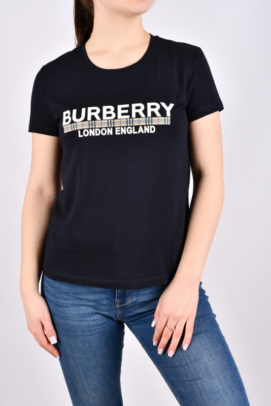 Футболка жіноча (кол. т/синій) "Burberry" (93% cotton, 7% lycra) Розміри в наявності : 42, 44, 46, 50 арт.BYN-224