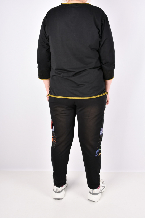 Костюм жіночий (кол. чорний/жовтий) трикотажний "ANGORA" Розміри в наявності : 48, 50, 52, 54 арт.6292
