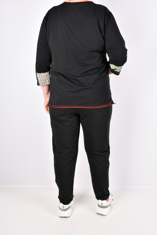 Костюм жіночий (кол. чорний/червоний) трикотажний "ANGORA" Розміри в наявності : 48, 50, 52, 54 арт.6290